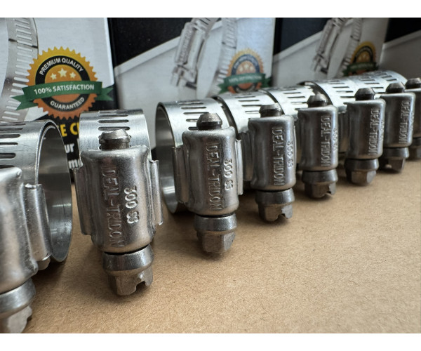 хомут перфорований черв'яковий з прокладкою Lined Ideal 65E Series 17-27