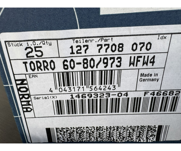 хомут черв'ячний 60-80/9 NORMA TORRO® WF W3